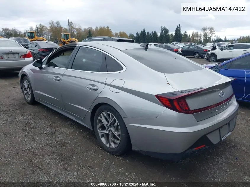 KMHL64JA5MA147422 2021 Hyundai Sonata Sel