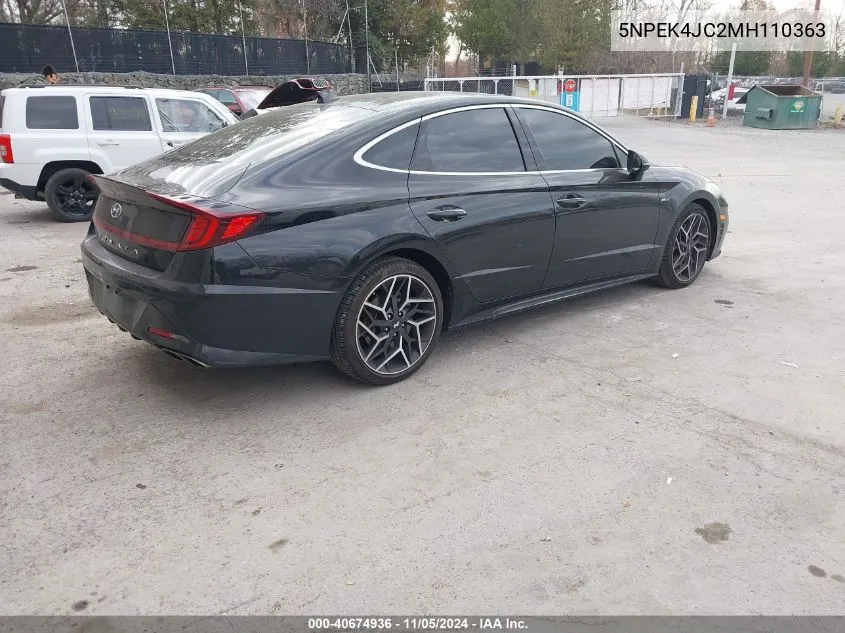 5NPEK4JC2MH110363 2021 Hyundai Sonata N Line