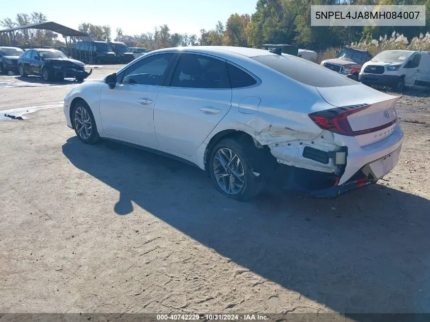 2021 Hyundai Sonata Sel VIN: 5NPEL4JA8MH084007 Lot: 40742229