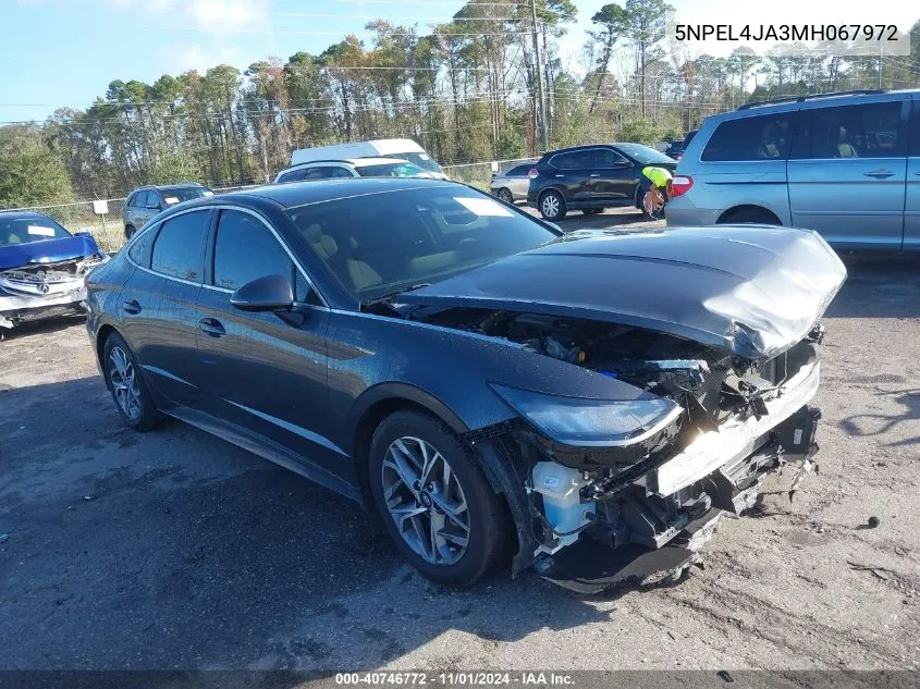 2021 Hyundai Sonata Sel VIN: 5NPEL4JA3MH067972 Lot: 40746772