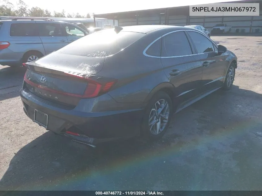 2021 Hyundai Sonata Sel VIN: 5NPEL4JA3MH067972 Lot: 40746772