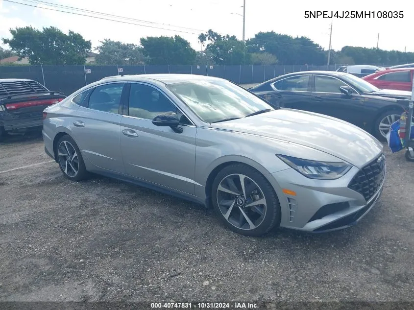 2021 Hyundai Sonata Sel Plus VIN: 5NPEJ4J25MH108035 Lot: 40747831