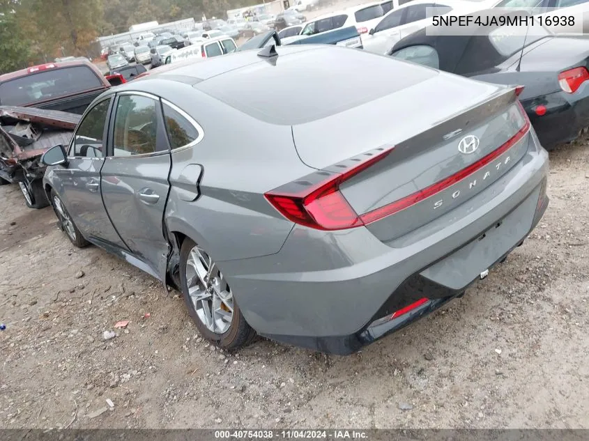 5NPEF4JA9MH116938 2021 Hyundai Sonata Sel