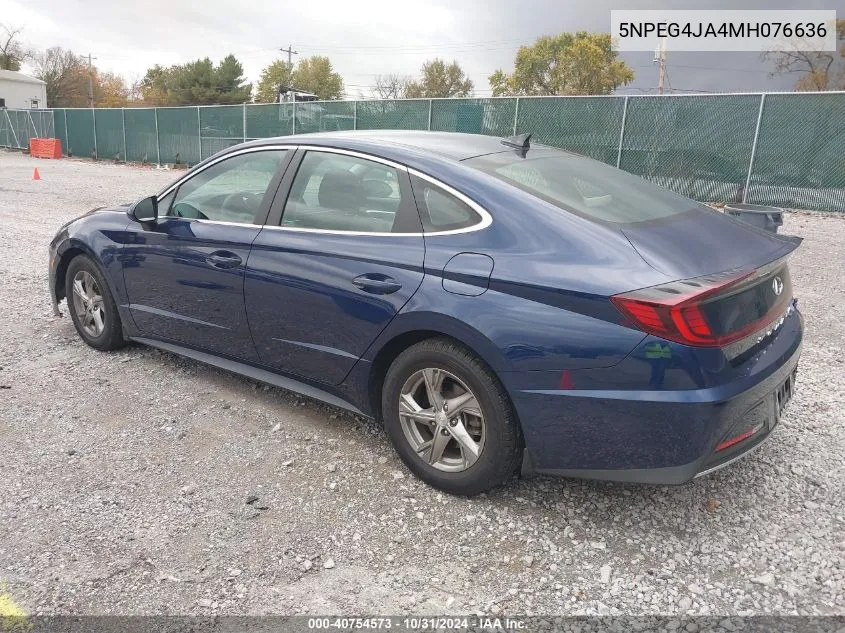 2021 Hyundai Sonata Se VIN: 5NPEG4JA4MH076636 Lot: 40754573