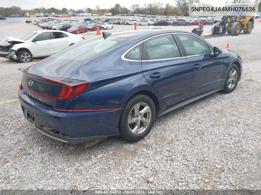 2021 Hyundai Sonata Se VIN: 5NPEG4JA4MH076636 Lot: 40754573