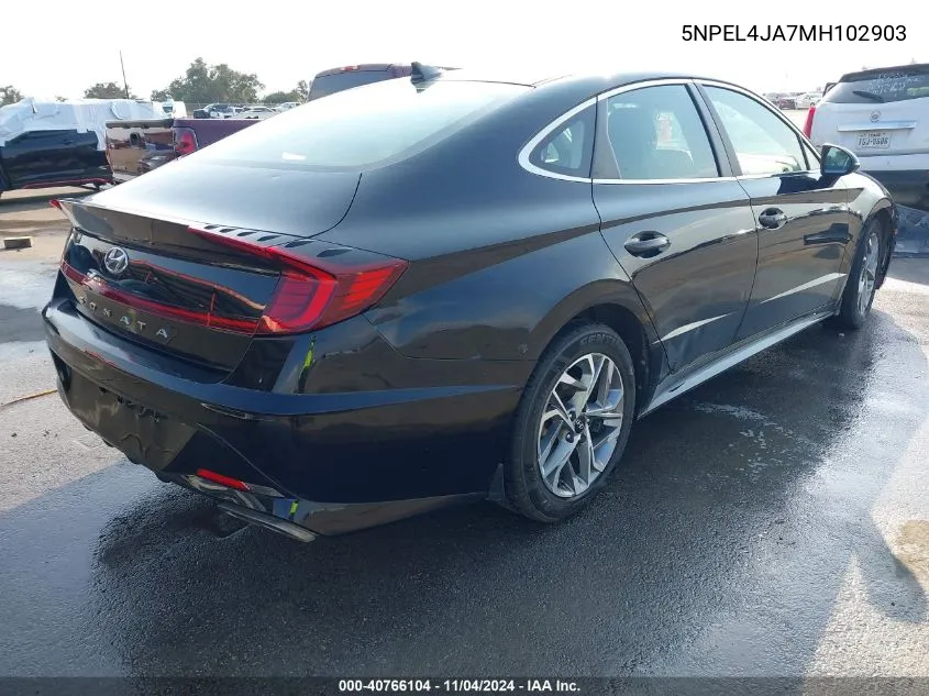 2021 Hyundai Sonata Sel VIN: 5NPEL4JA7MH102903 Lot: 40766104