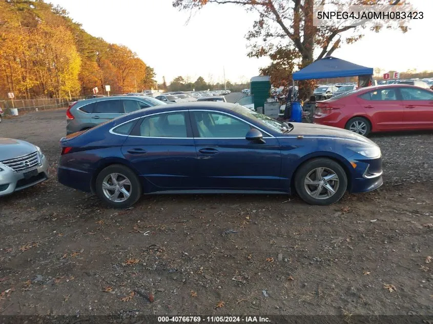 2021 Hyundai Sonata Se VIN: 5NPEG4JA0MH083423 Lot: 40766769