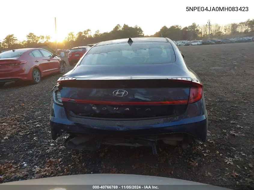 2021 Hyundai Sonata Se VIN: 5NPEG4JA0MH083423 Lot: 40766769