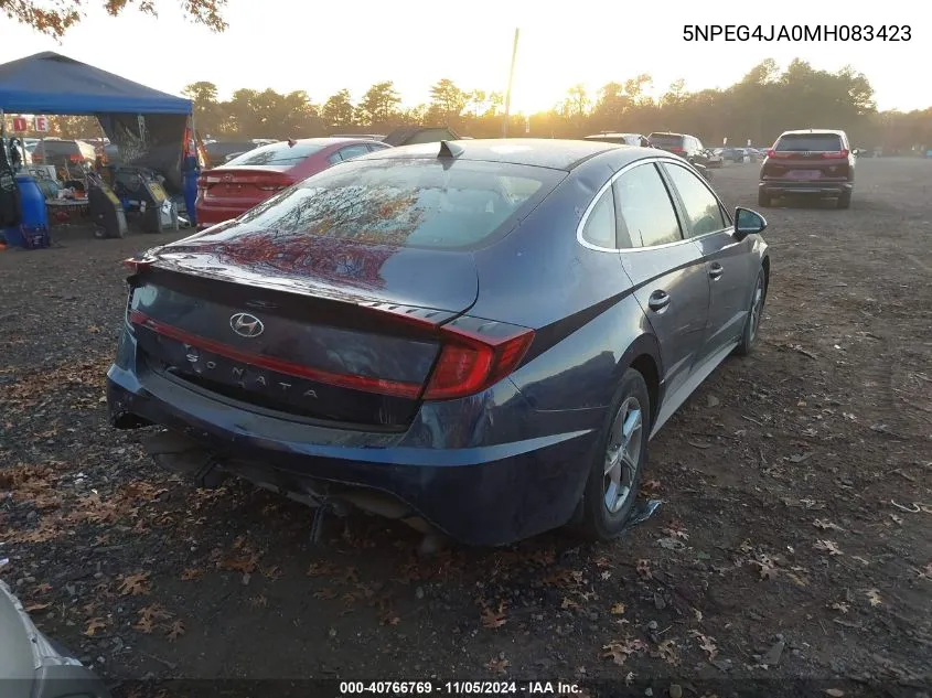 2021 Hyundai Sonata Se VIN: 5NPEG4JA0MH083423 Lot: 40766769