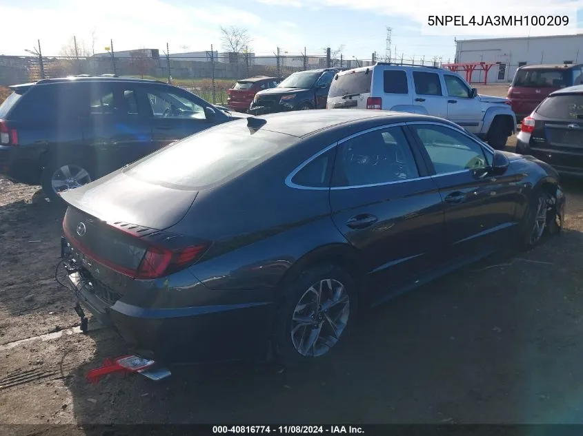 2021 Hyundai Sonata Sel VIN: 5NPEL4JA3MH100209 Lot: 40816774