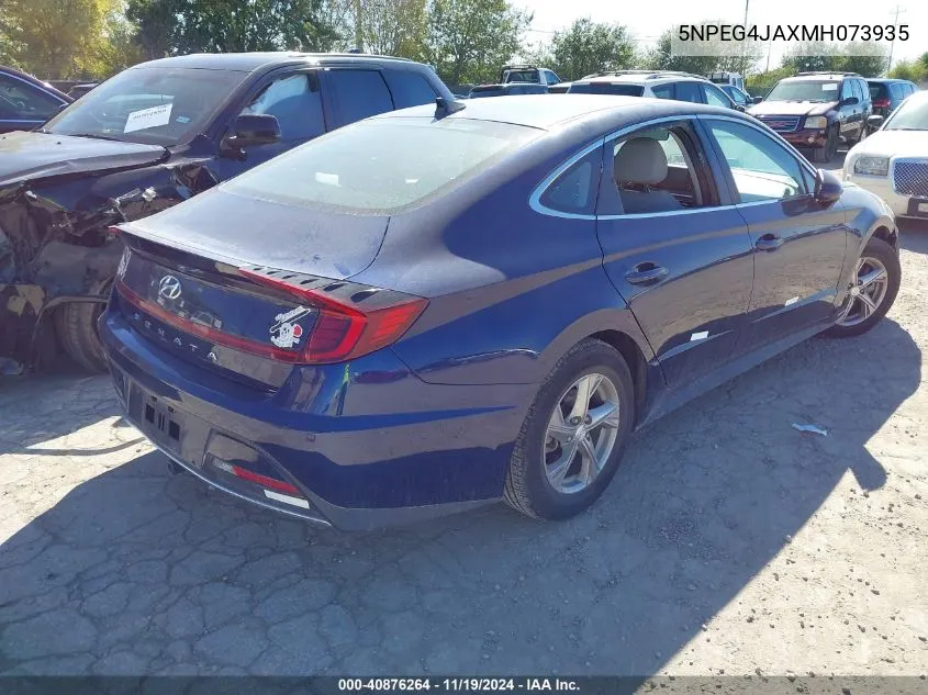 2021 Hyundai Sonata Se VIN: 5NPEG4JAXMH073935 Lot: 40876264