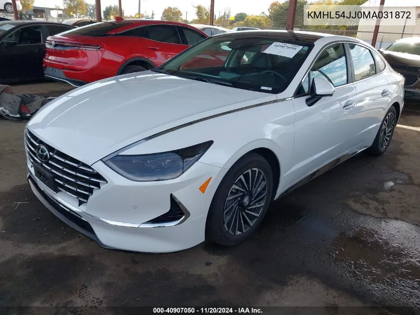 2021 Hyundai Sonata Limited VIN: KMHL54JJ0MA031872 Lot: 40907050