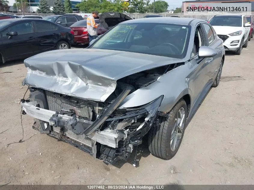 2022 Hyundai Sonata Se VIN: 5NPEG4JA3NH134611 Lot: 12077452