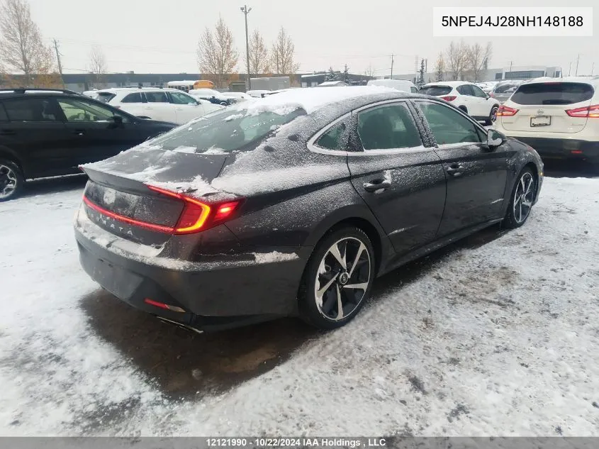 2022 Hyundai Sonata Sport VIN: 5NPEJ4J28NH148188 Lot: 12121990