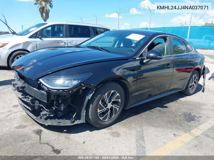 KMHL24JJ4NA037071 2022 Hyundai Sonata Hybrid Blue