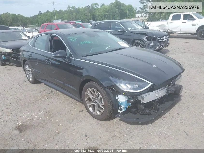 2022 Hyundai Sonata Sel VIN: KMHL64JA2NA236978 Lot: 39317933