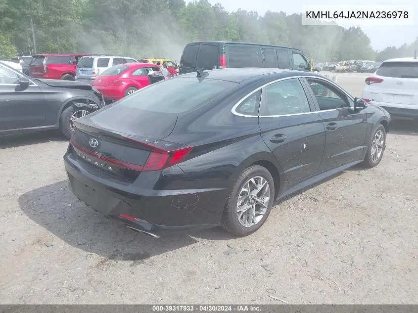 KMHL64JA2NA236978 2022 Hyundai Sonata Sel