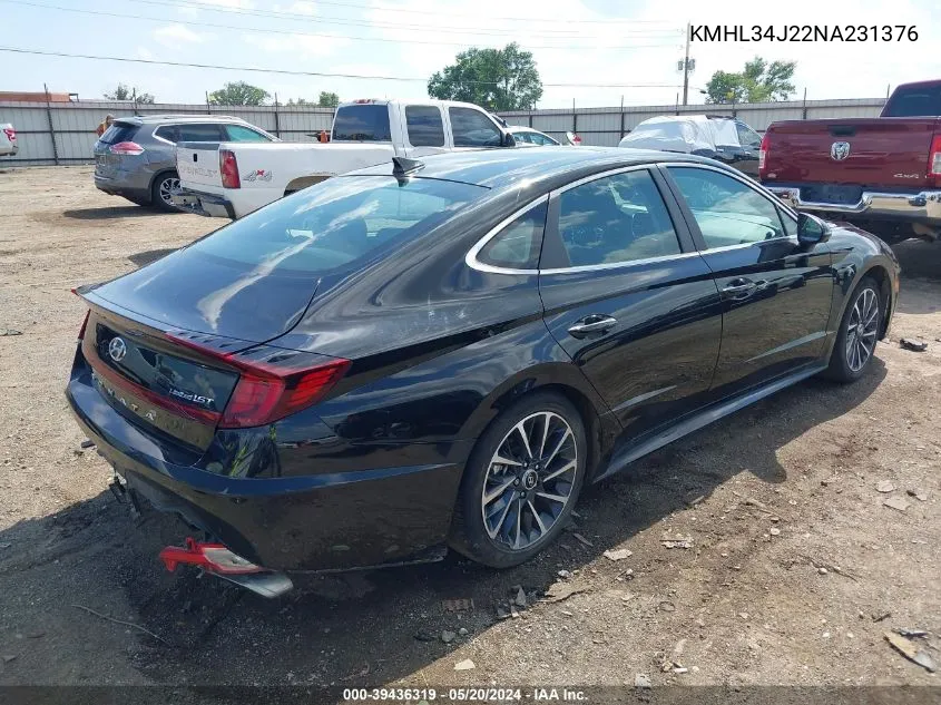 KMHL34J22NA231376 2022 Hyundai Sonata Limited