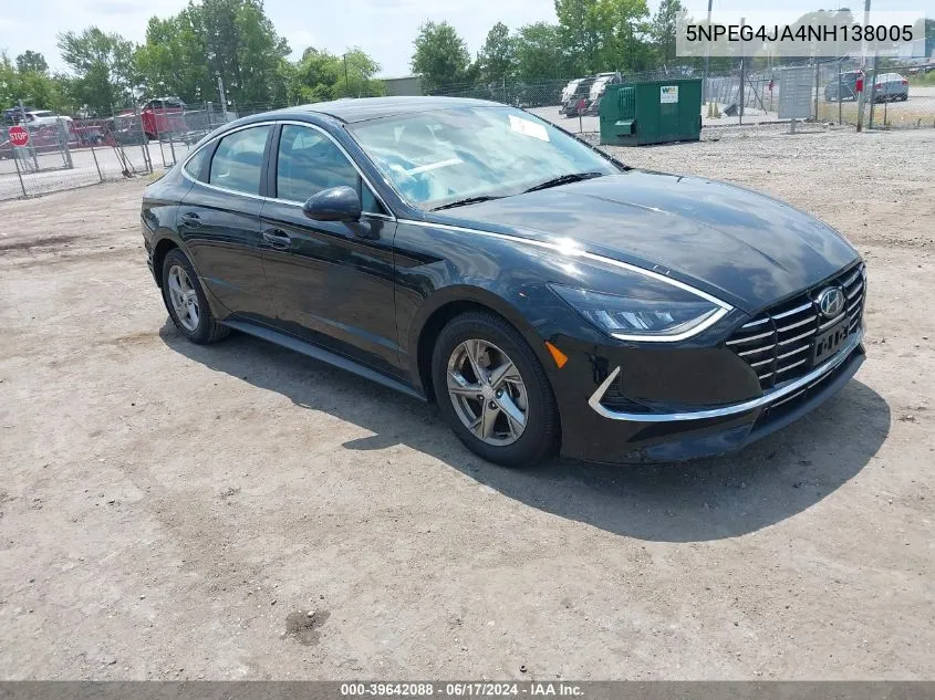 2022 Hyundai Sonata Se VIN: 5NPEG4JA4NH138005 Lot: 39642088