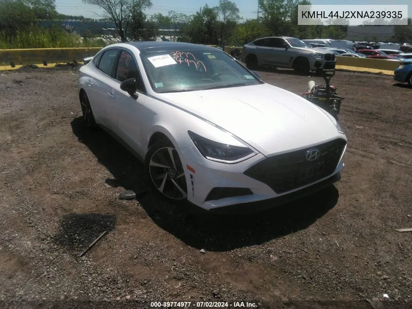 2022 Hyundai Sonata Sel Plus VIN: KMHL44J2XNA239335 Lot: 39774977