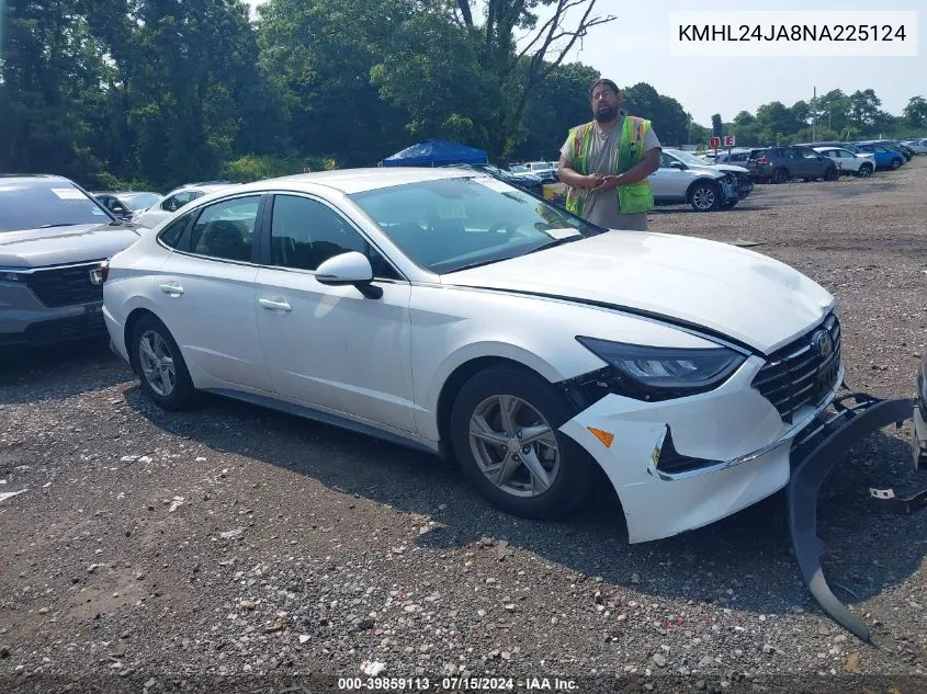 2022 Hyundai Sonata Se VIN: KMHL24JA8NA225124 Lot: 39859113