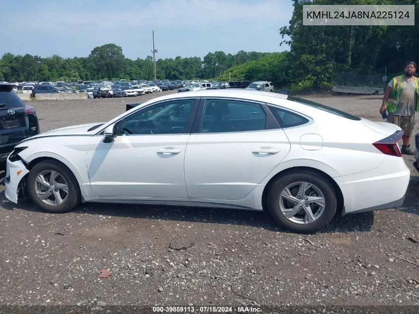 2022 Hyundai Sonata Se VIN: KMHL24JA8NA225124 Lot: 39859113