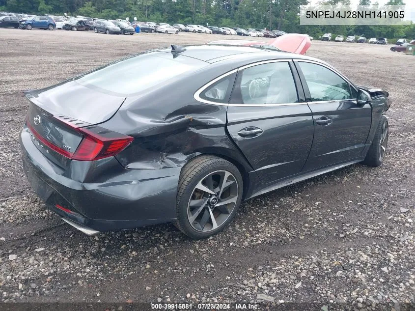 2022 Hyundai Sonata Sel Plus VIN: 5NPEJ4J28NH141905 Lot: 39915881