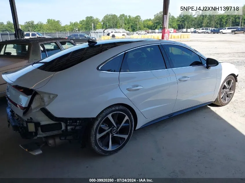 2022 Hyundai Sonata Sel Plus VIN: 5NPEJ4J2XNH139718 Lot: 39920280