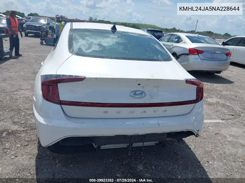 KMHL24JA5NA228644 2022 Hyundai Sonata Se