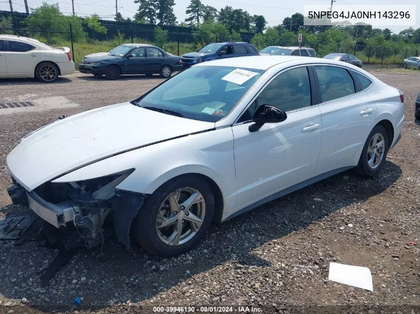 2022 Hyundai Sonata Se VIN: 5NPEG4JA0NH143296 Lot: 39946130