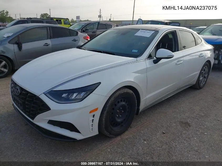 2022 Hyundai Sonata Sel VIN: KMHL14JA0NA237075 Lot: 39987167