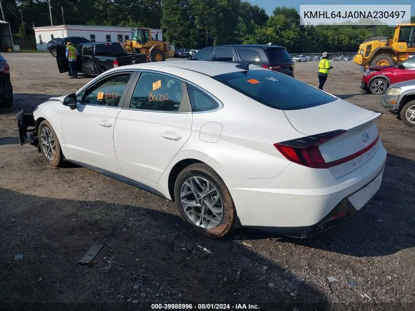 KMHL64JA0NA230497 2022 Hyundai Sonata Sel