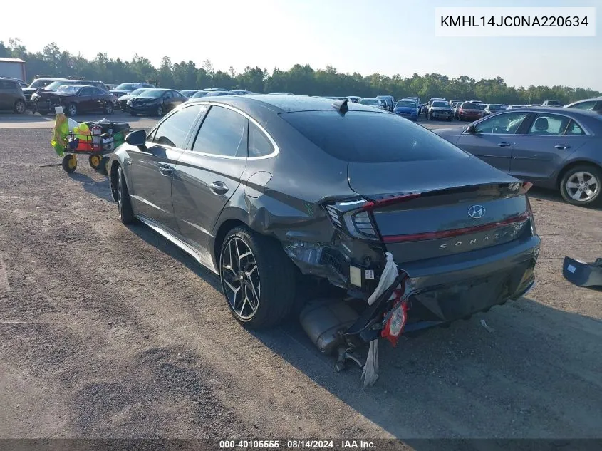 KMHL14JC0NA220634 2022 Hyundai Sonata N Line