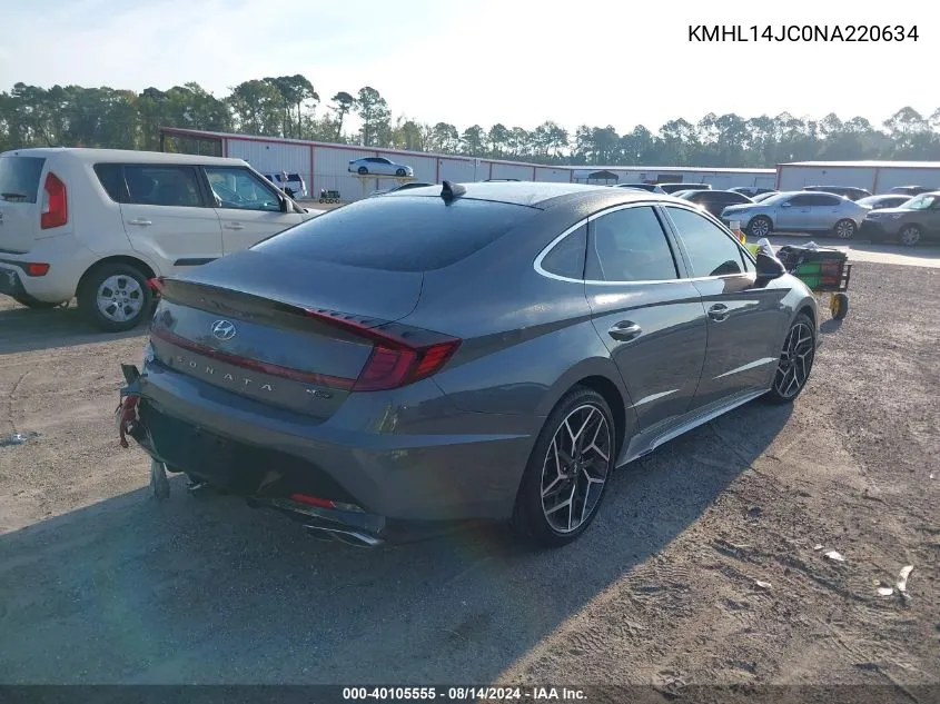 KMHL14JC0NA220634 2022 Hyundai Sonata N Line