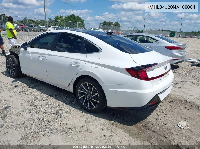 KMHL34J20NA168004 2022 Hyundai Sonata Limited