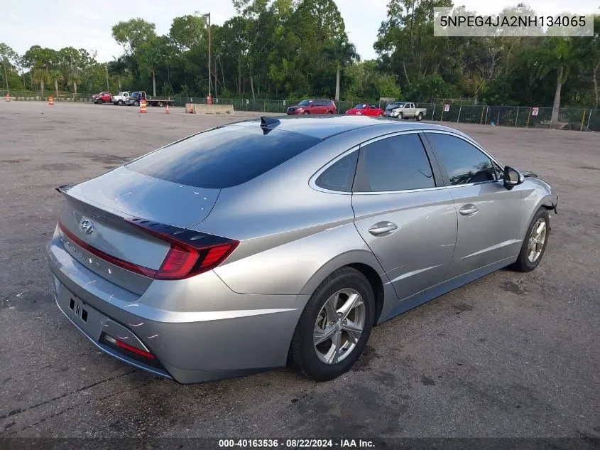 2022 Hyundai Sonata Se VIN: 5NPEG4JA2NH134065 Lot: 40163536