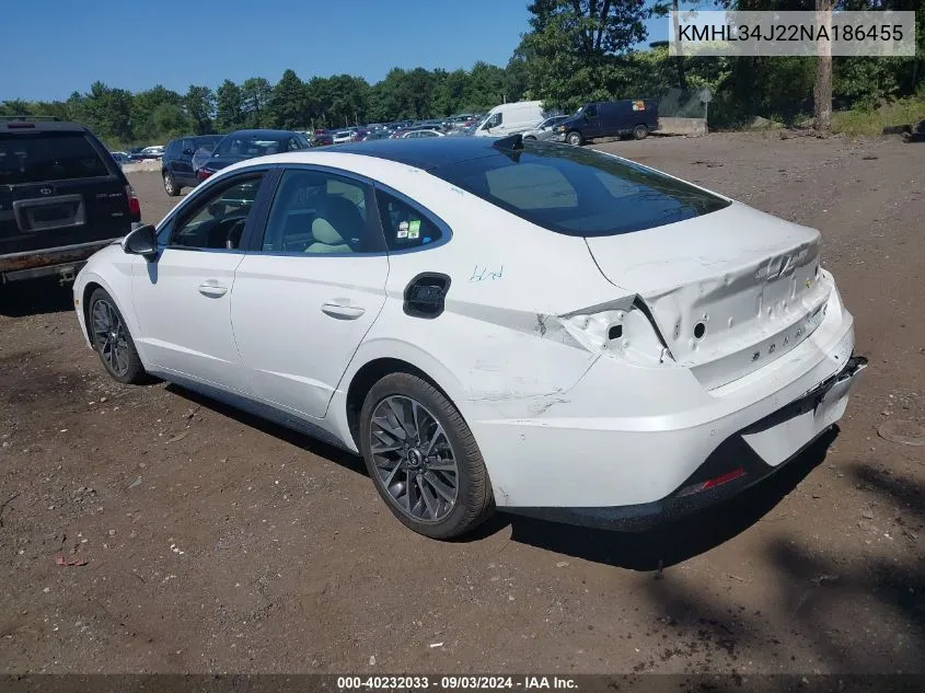 KMHL34J22NA186455 2022 Hyundai Sonata Limited