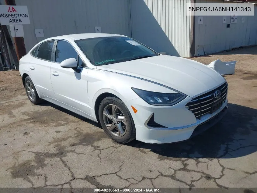 2022 Hyundai Sonata Se VIN: 5NPEG4JA6NH141343 Lot: 40236563