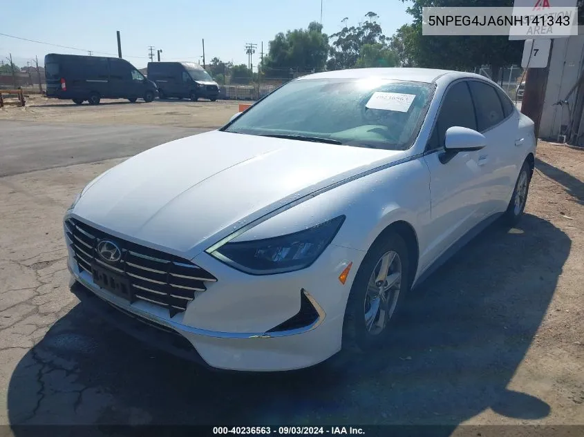 2022 Hyundai Sonata Se VIN: 5NPEG4JA6NH141343 Lot: 40236563