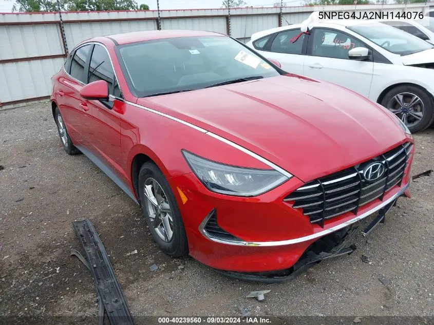 5NPEG4JA2NH144076 2022 Hyundai Sonata Se