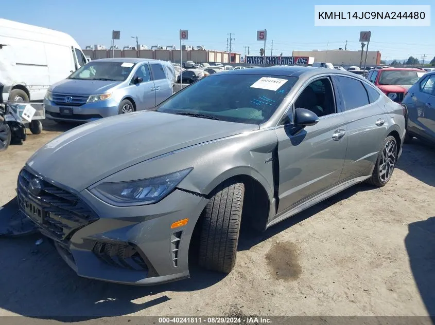 2022 Hyundai Sonata N Line VIN: KMHL14JC9NA244480 Lot: 40241811