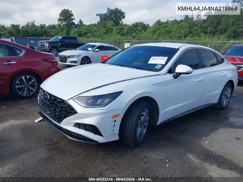 2022 Hyundai Sonata Sel VIN: KMHL64JA4NA218868 Lot: 40252314