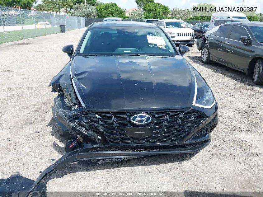 KMHL64JA5NA206387 2022 Hyundai Sonata Sel