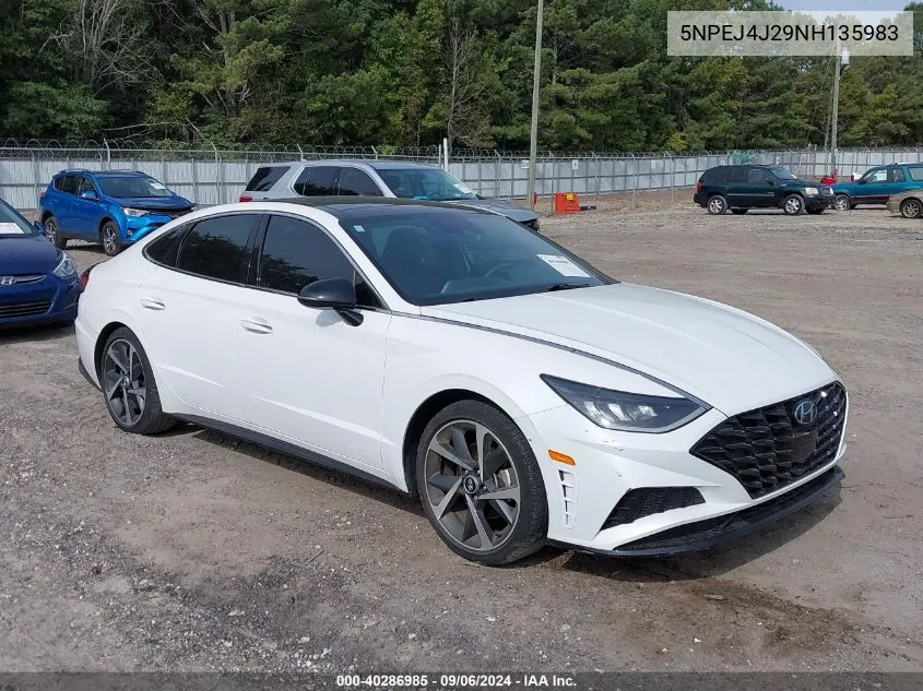 2022 Hyundai Sonata Sel Plus VIN: 5NPEJ4J29NH135983 Lot: 40286985