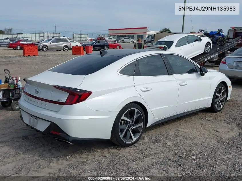 2022 Hyundai Sonata Sel Plus VIN: 5NPEJ4J29NH135983 Lot: 40286985