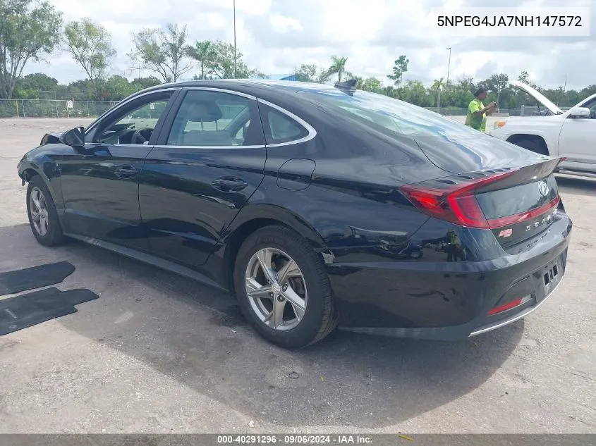 5NPEG4JA7NH147572 2022 Hyundai Sonata Se