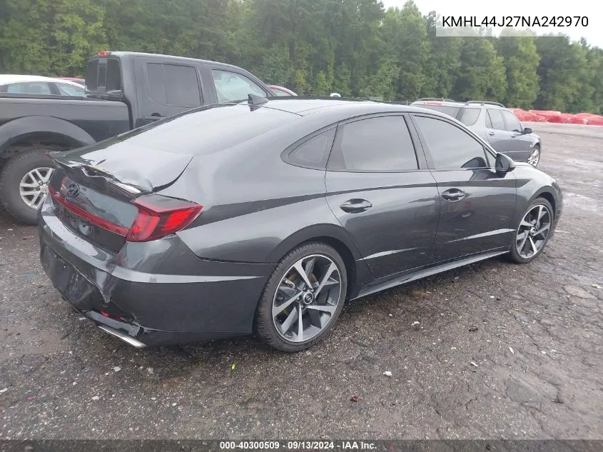 2022 Hyundai Sonata Sel Plus VIN: KMHL44J27NA242970 Lot: 40300509