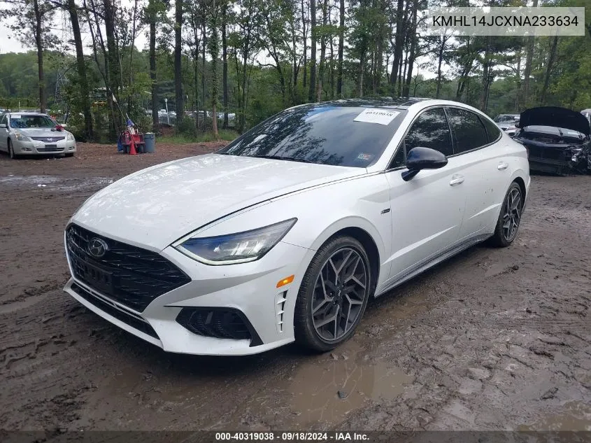 2022 Hyundai Sonata N Line VIN: KMHL14JCXNA233634 Lot: 40319038