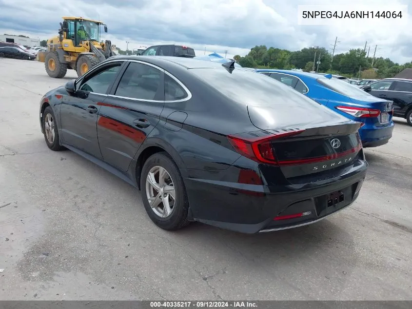 2022 Hyundai Sonata Se VIN: 5NPEG4JA6NH144064 Lot: 40335217