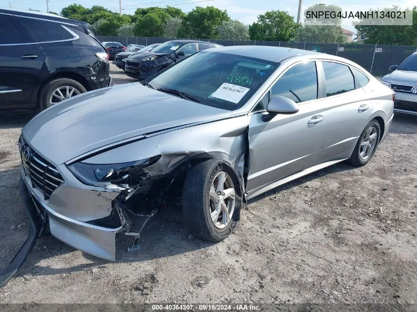 2022 Hyundai Sonata Se VIN: 5NPEG4JA4NH134021 Lot: 40364307